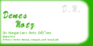denes motz business card